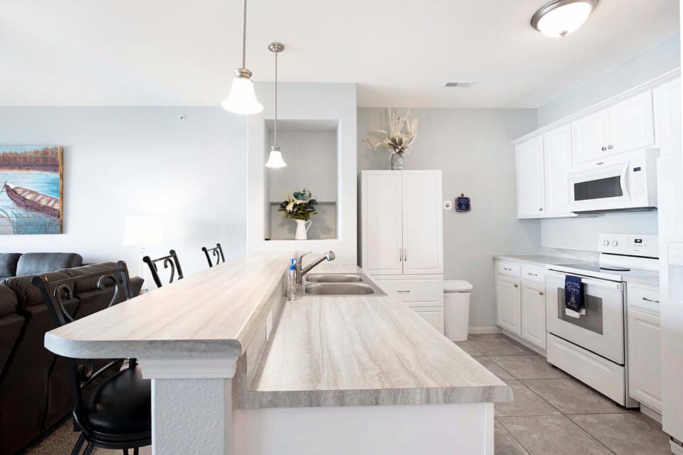Kitchen Open To Living Area & Breakfast Bar