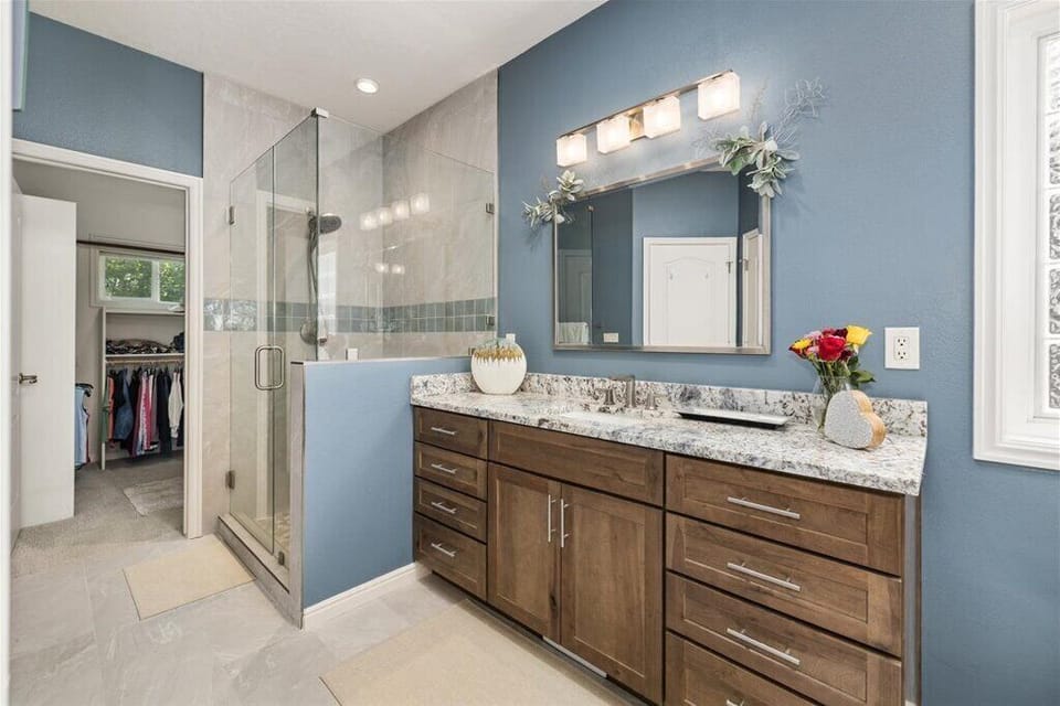 shower and closet