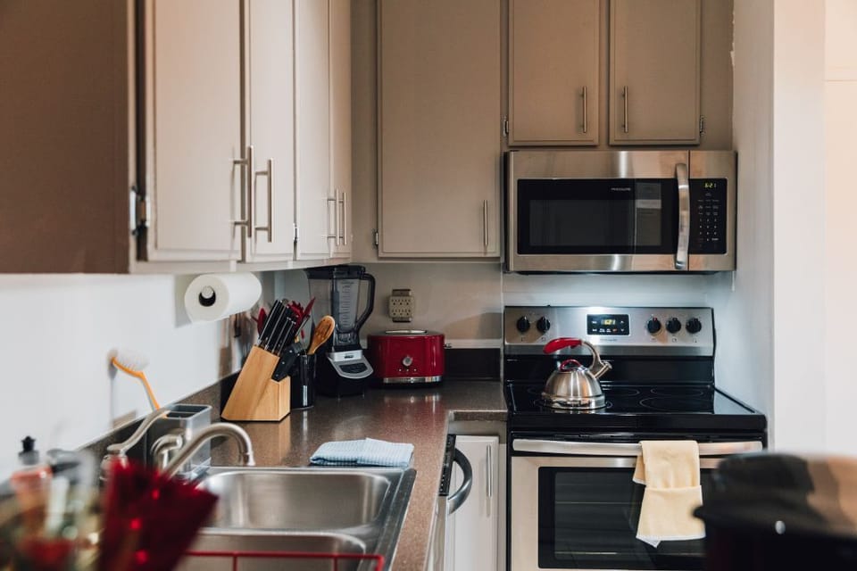 Fully stocked kitchen