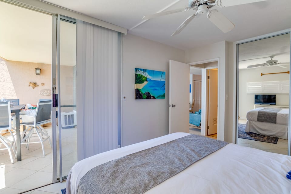 Own flat-screen TV and Ceiling fan