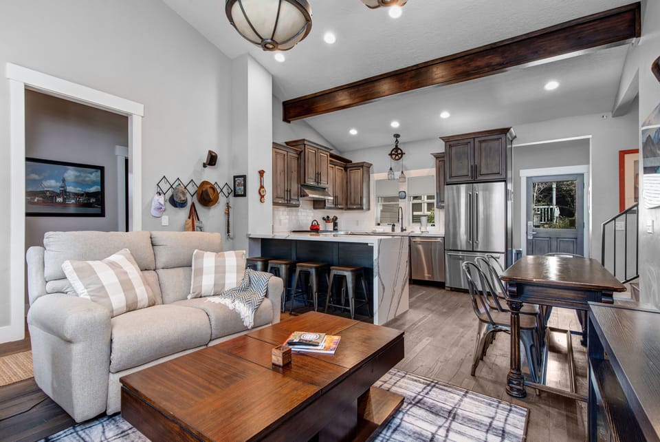 Great Room with Hardwood Flooring