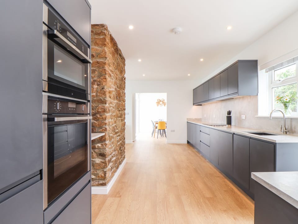 Fridge, dishwasher, electric kettle, toaster