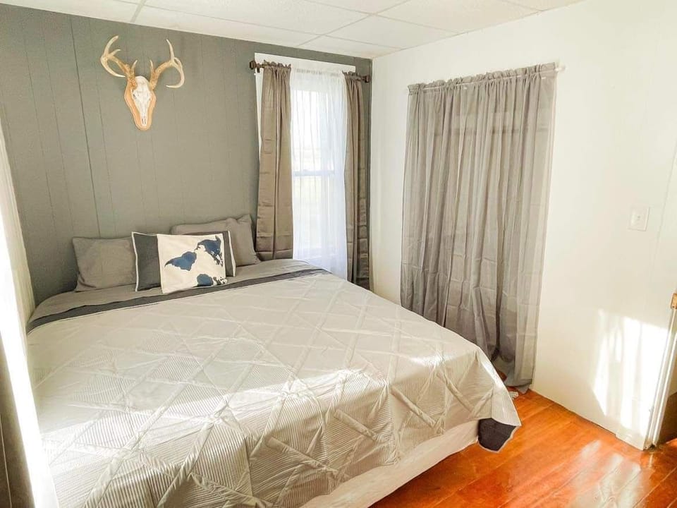New Master King bed with closet space and 2 chairs