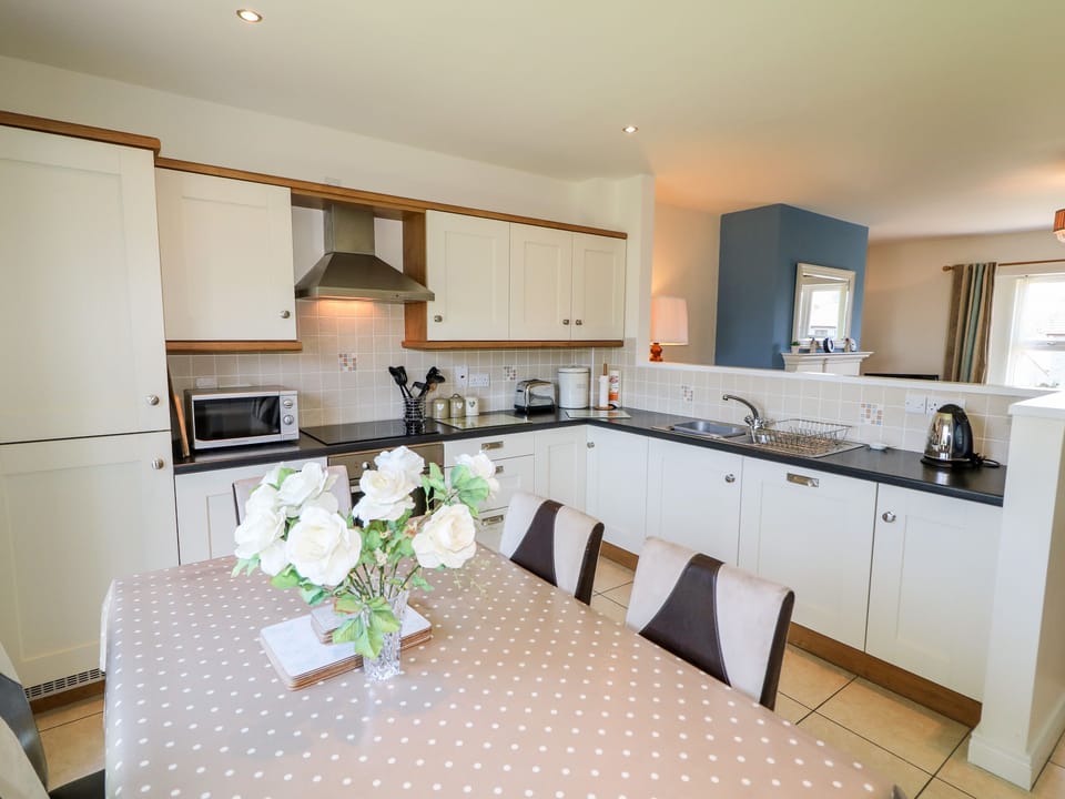 Fridge, dishwasher, electric kettle, toaster