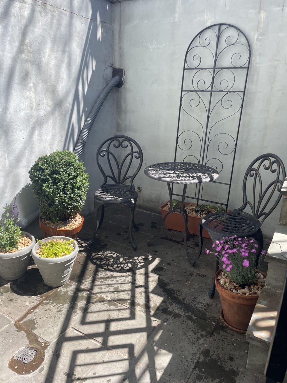 Private outdoor patio