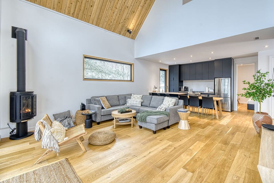 Snohaus 9 - Scandinavian Mountain Chalet | Living area | Fireplace
