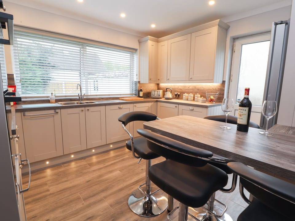 Fridge, dishwasher, electric kettle, toaster