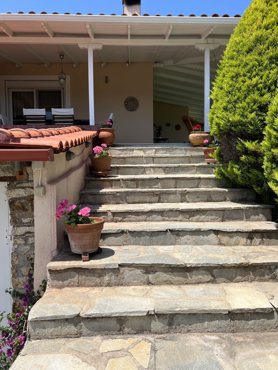 Stairs to the main house