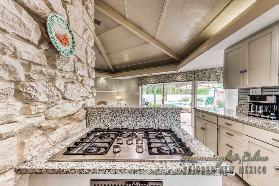 The awe inspiring kitchen! Gas range