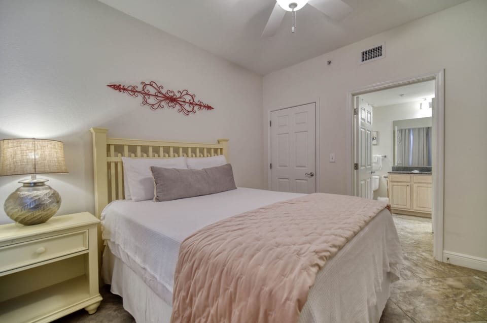 2nd Bedroom. Queen Bed. Crystal Tower, 2 Bedroom 2 Bathroom, sleeps 6. Managed by Island Rentals.