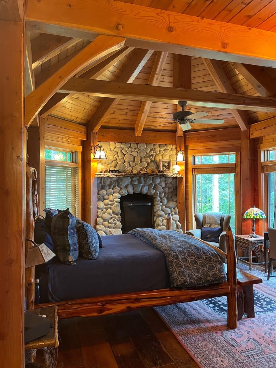 Master Bedroom - First (ground floor)
Customized red cedar bed, dresser & desk