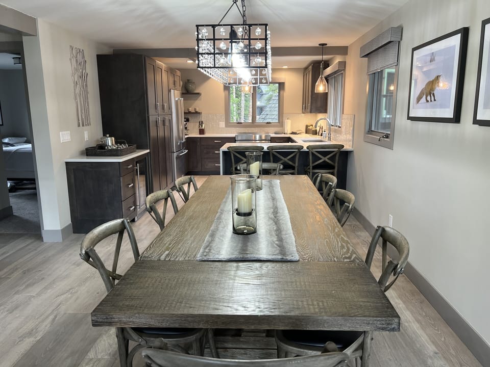 Dining area and kitchen
