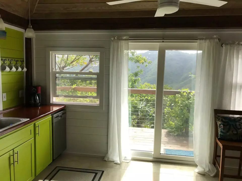 Full size stove and microwave to create big or small meals at home