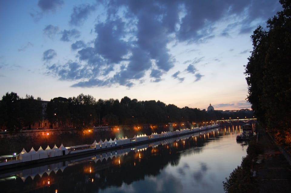 enchanting Tiber River, just out the property