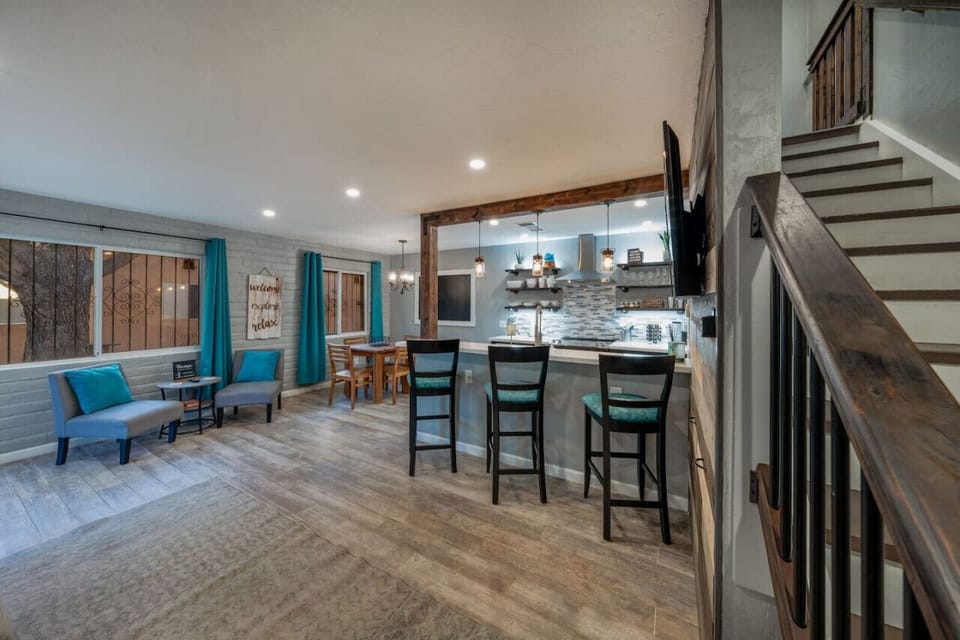 Living room and dining table