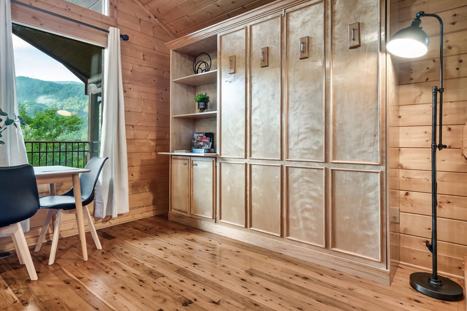 Queen-sized Murphy bed - stowed position