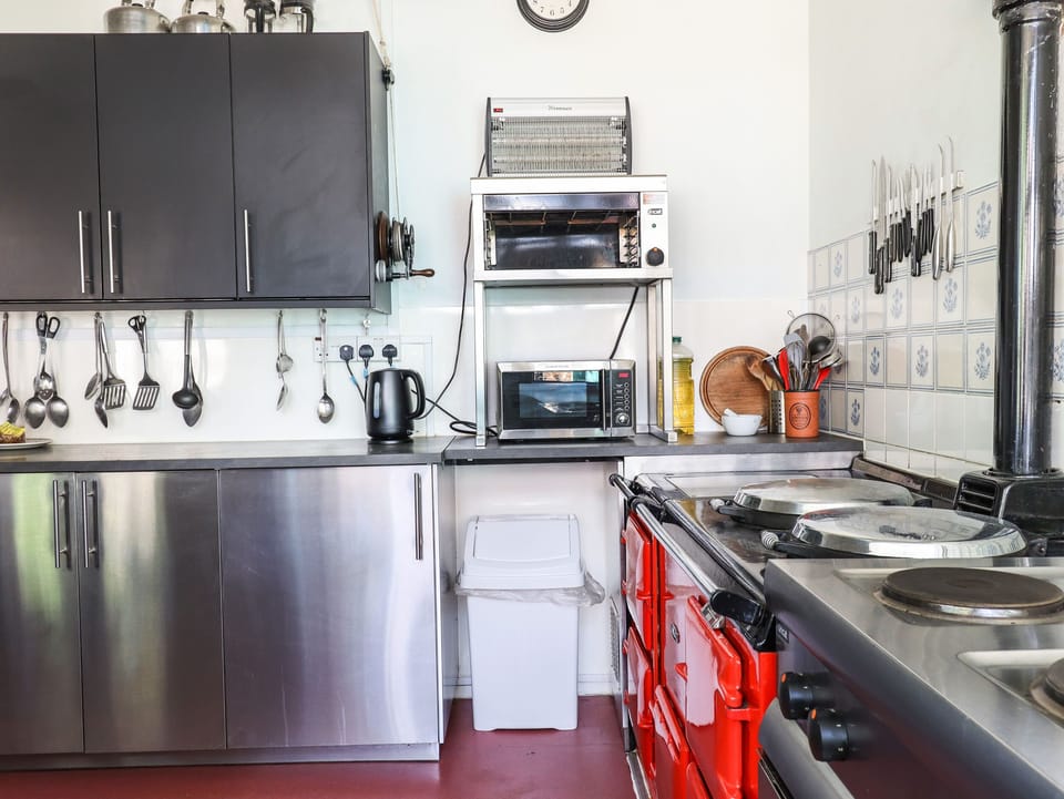 Fridge, dishwasher, electric kettle, toaster