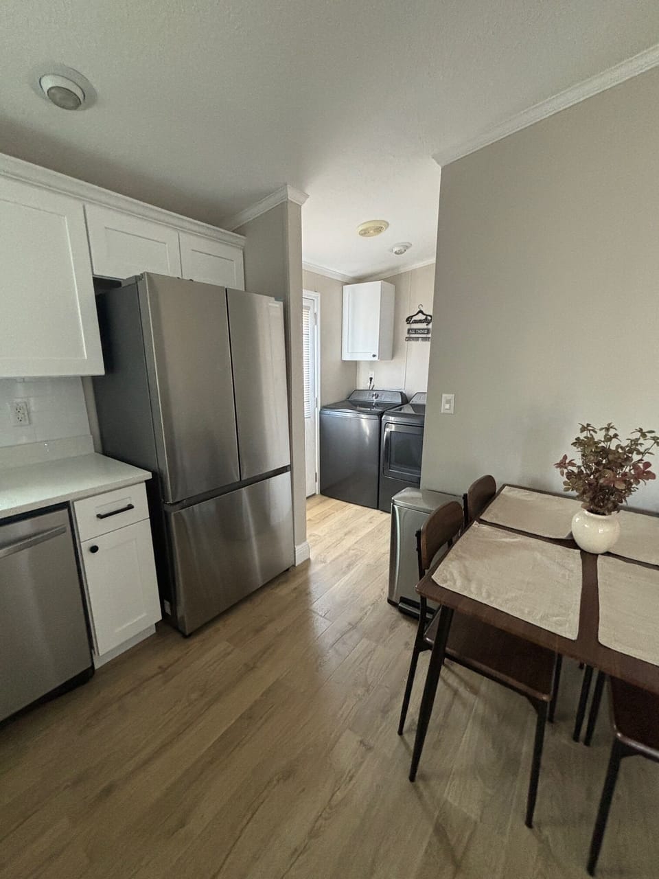 Full size double door refrigerator with ice maker