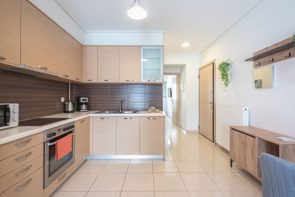 City Double Room | Private kitchen | Full-size fridge, microwave, oven, stovetop