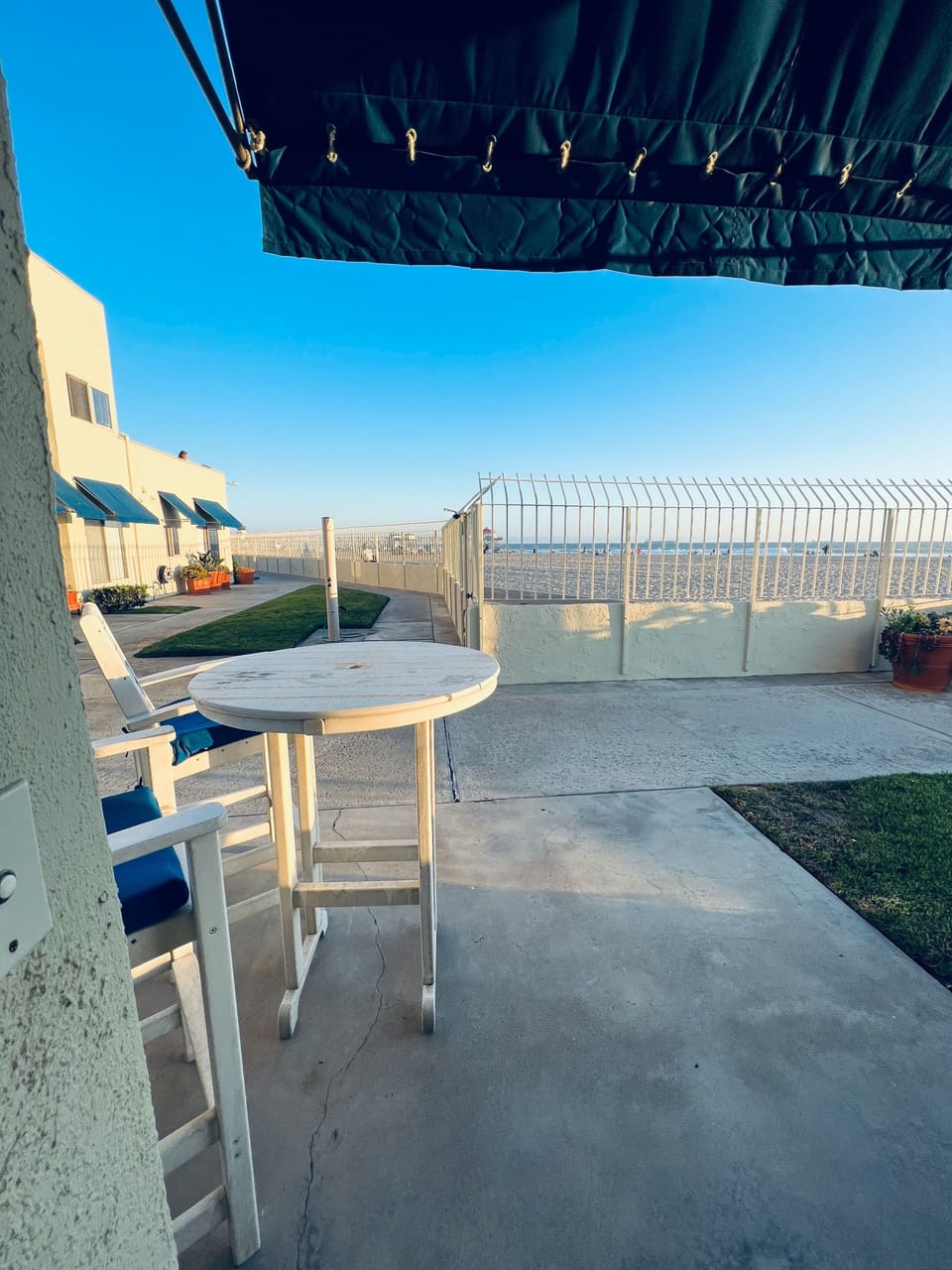View from front door. Beach Access through the gate