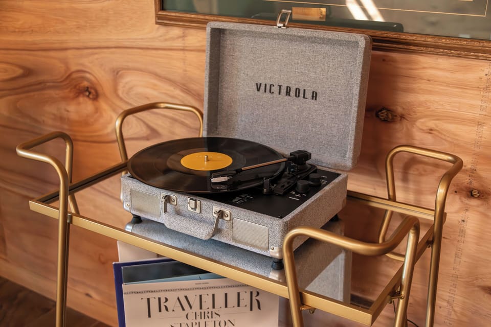 Record player with some of our favor records!