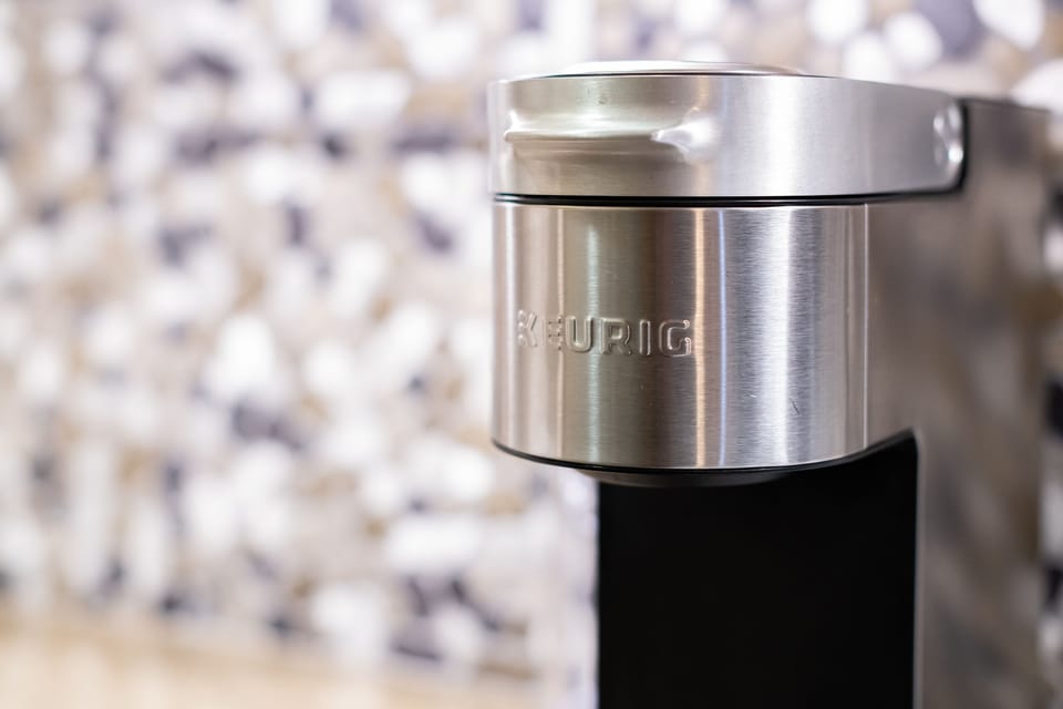 Keurig with provided K-cups.