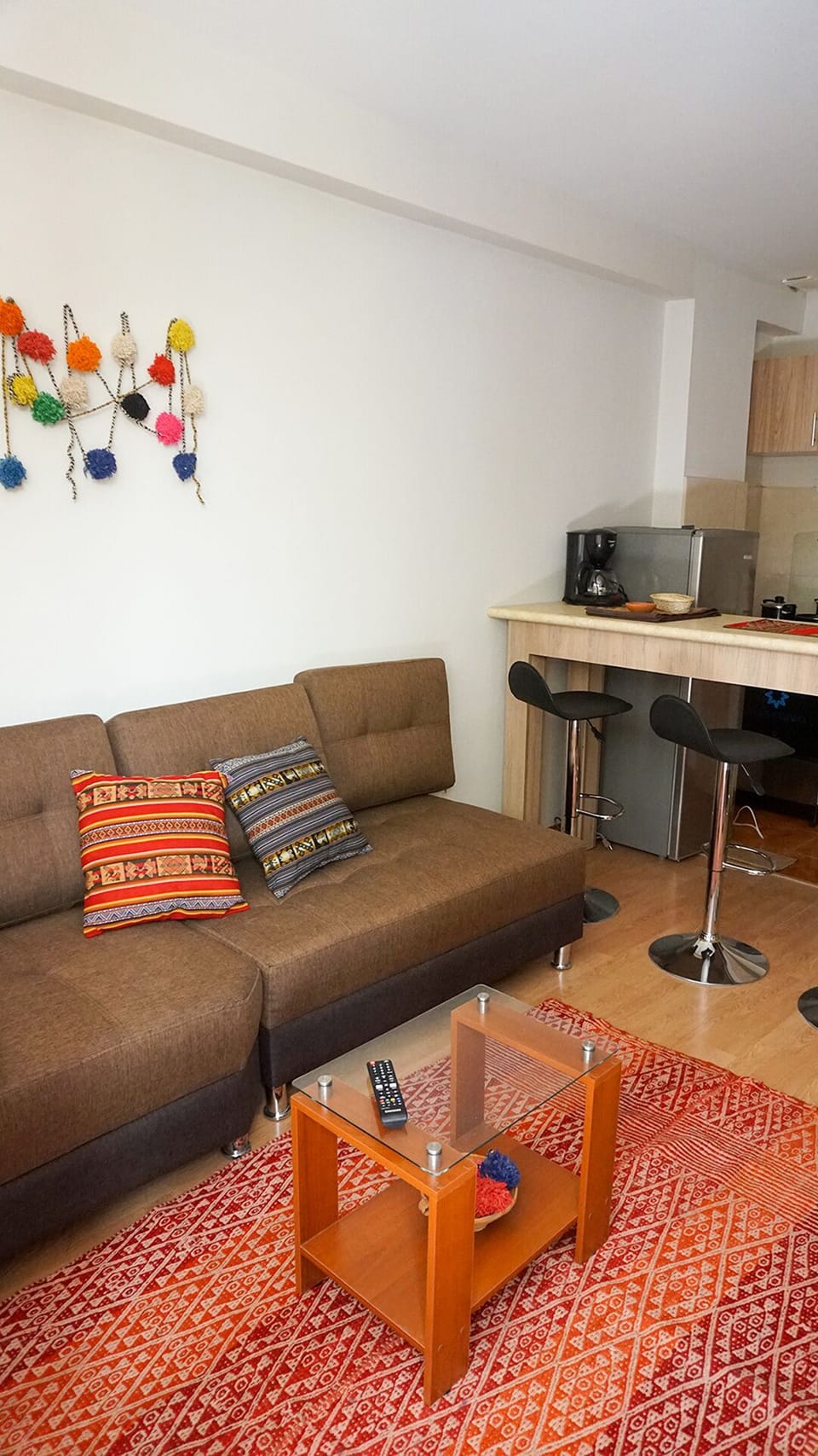 Open space: kitchen and living room