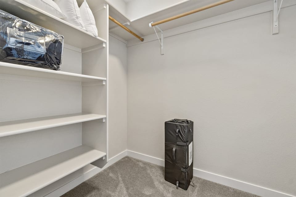 Walk in closet with pack and play