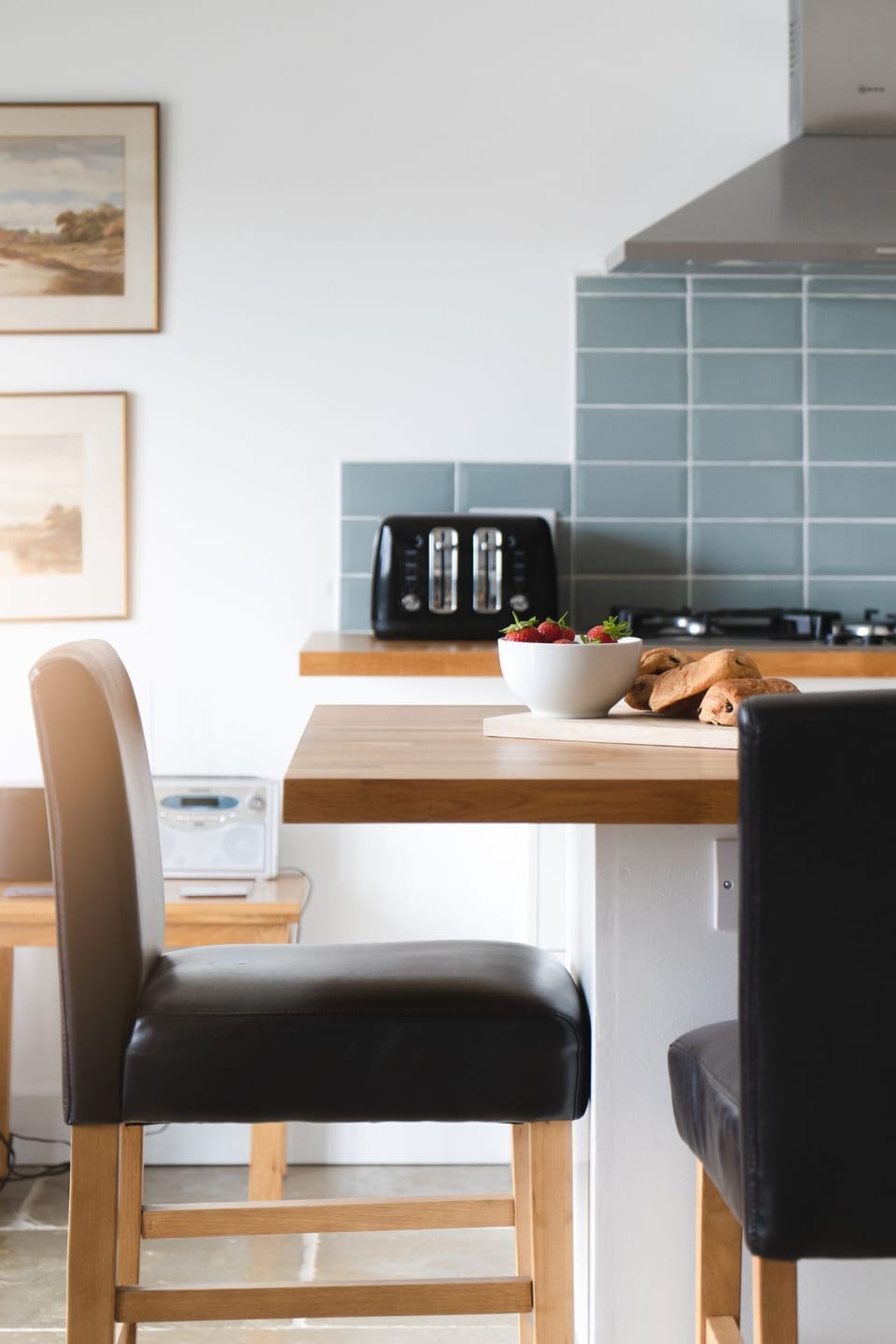 The kitchen at Riverside Retreat, Devon