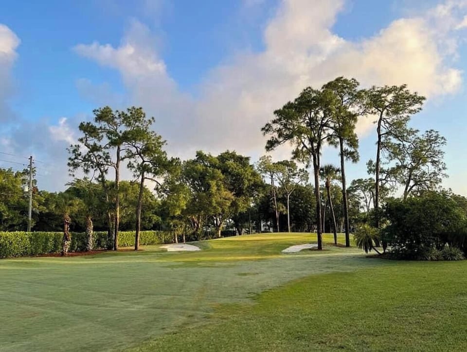 Golf course greens beautifully manicured