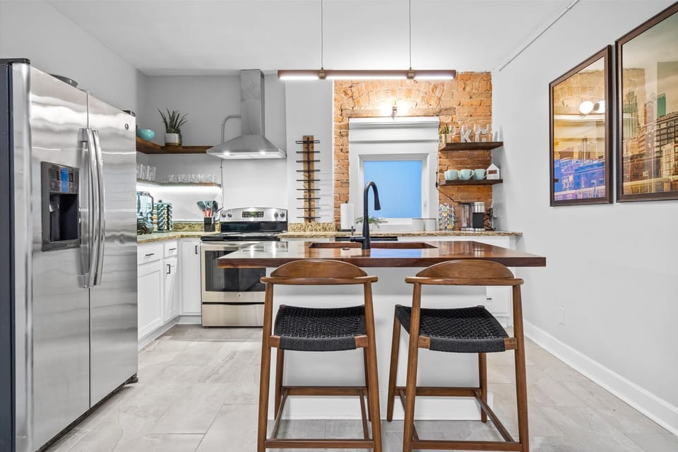 Entertain in the newly remodeled kitchen 
