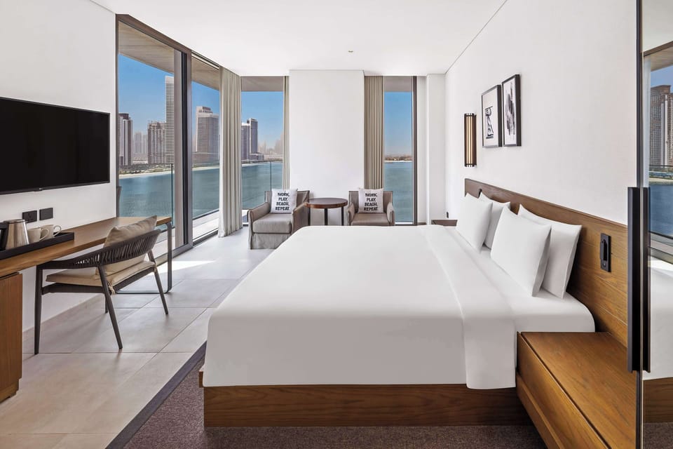 Premium Room, Sea View, Corner | In-room safe, desk, laptop workspace, iron/ironing board