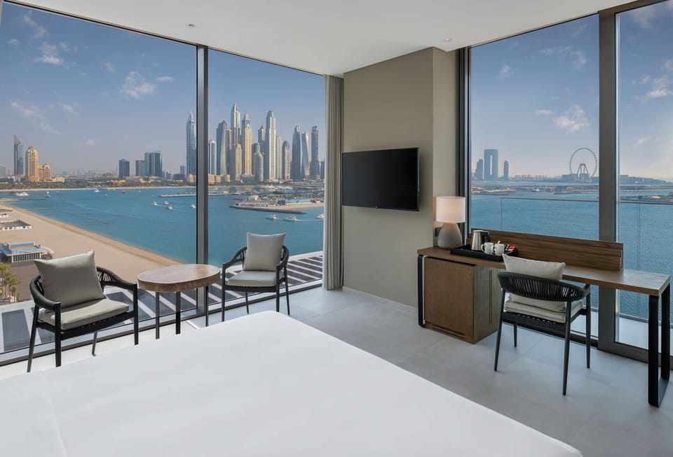 Premium Room, Sea View, Corner | In-room safe, desk, laptop workspace, iron/ironing board