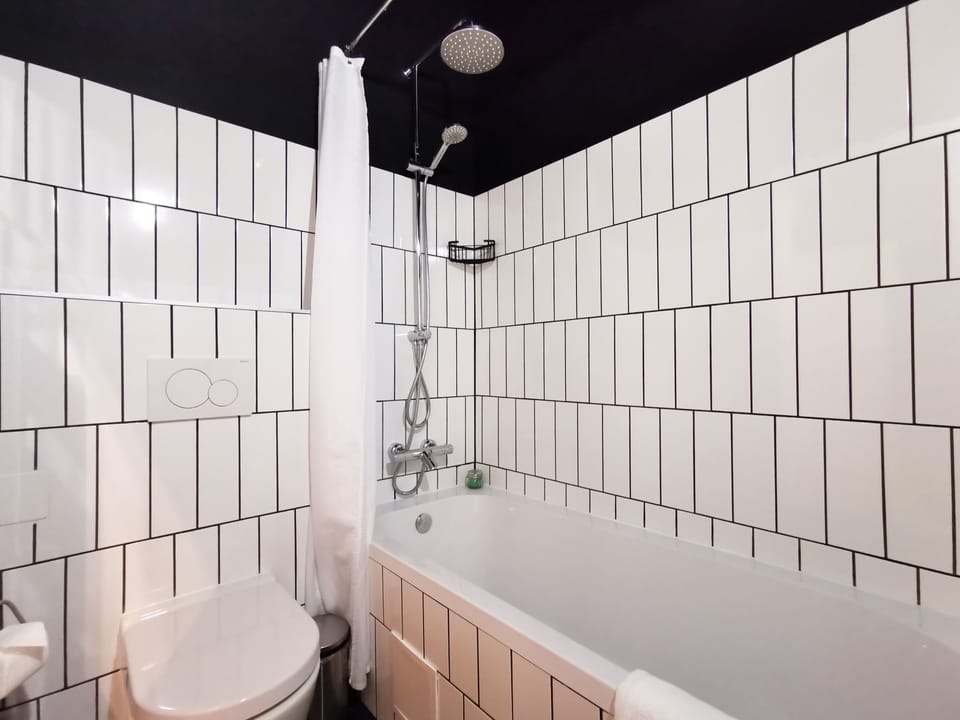 Superior Double Room | Bathroom | Shower, rainfall showerhead, free toiletries, hair dryer