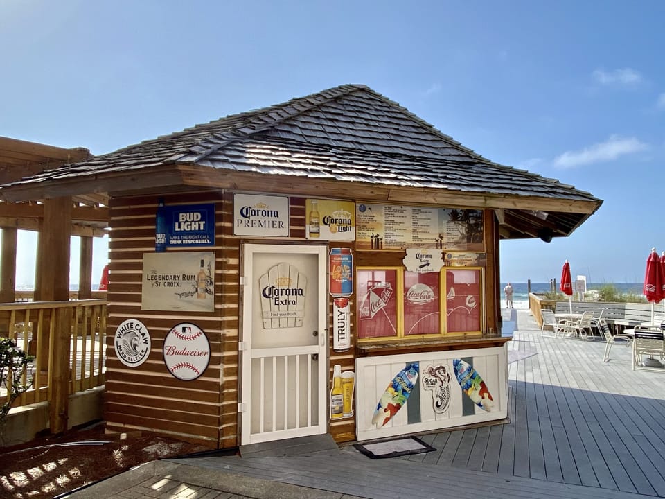 Tiki bar on premises 