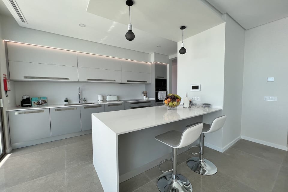 Luxury House, 1 Bedroom, Non Smoking, Sea View | Private kitchen | Fridge, microwave, oven, dishwasher