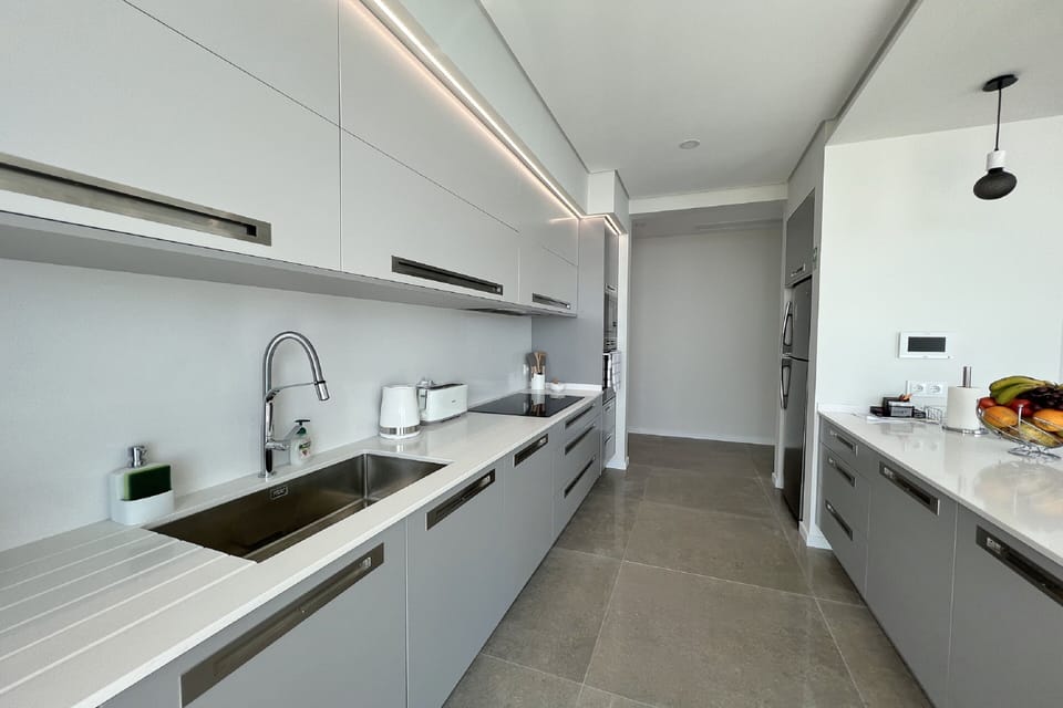 Luxury House, 1 Bedroom, Non Smoking, Sea View | Private kitchen | Fridge, microwave, oven, dishwasher