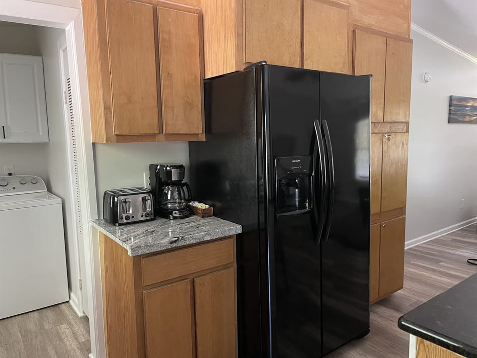 Toaster, Coffee and coffee essentials provided