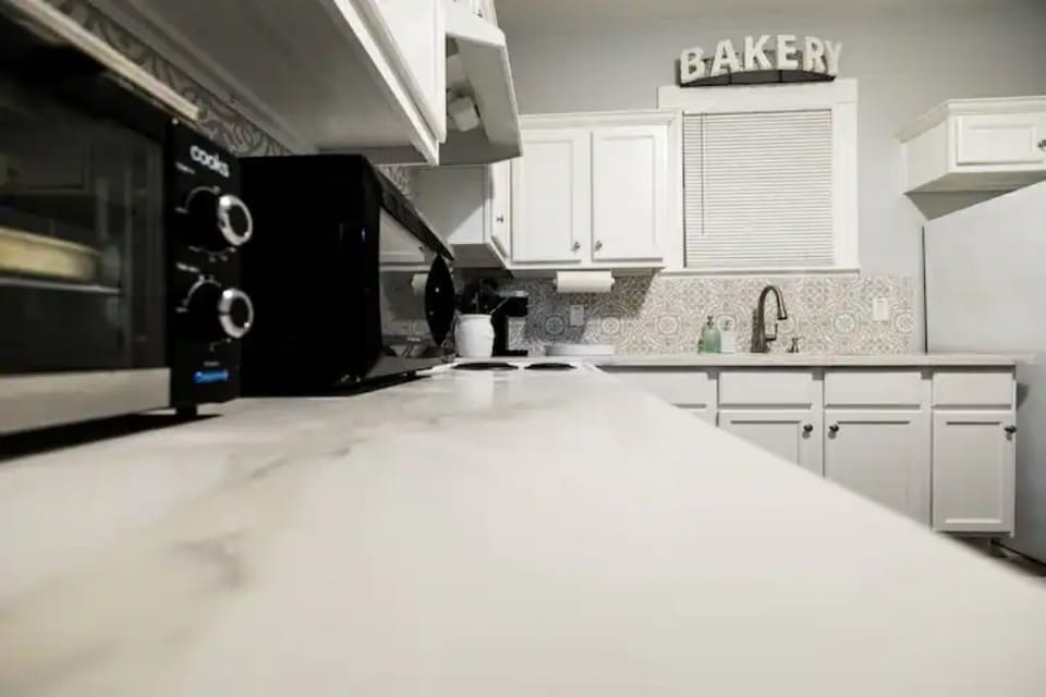 Convection Toaster oven and Microwave to prepare quick meals.