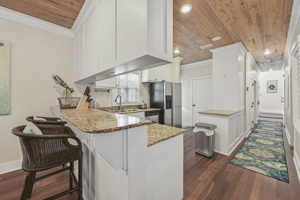 A Second Entrance Closest to the Beach Just Past the Fridge