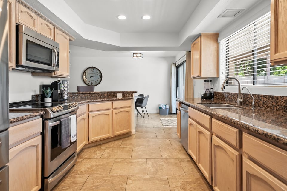 Fully stocked kitchen