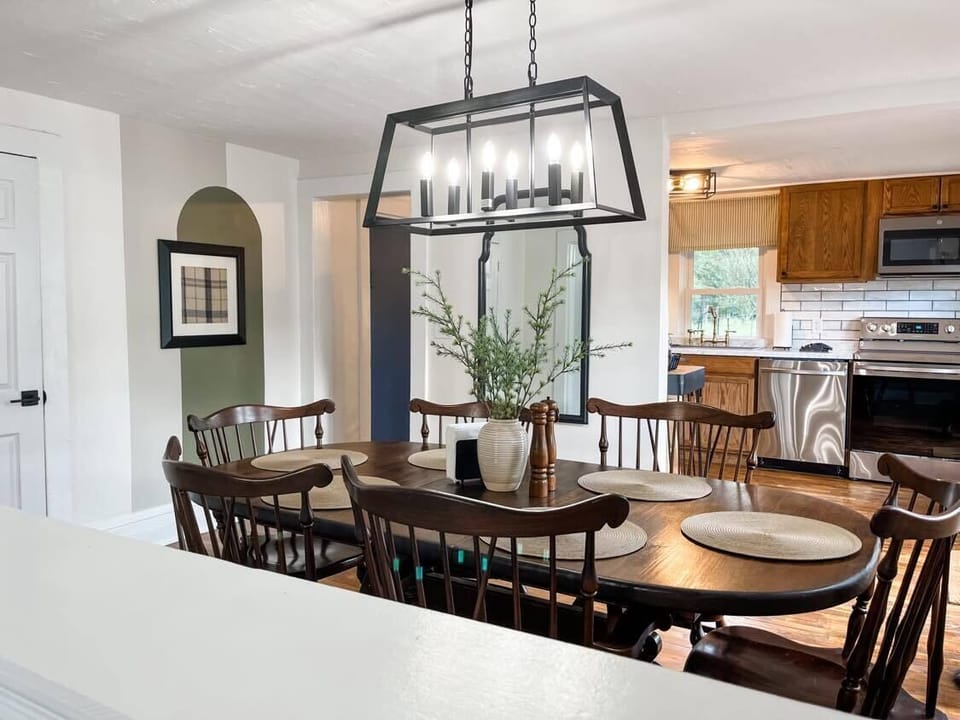 Dining room with seating for 6-10. 
