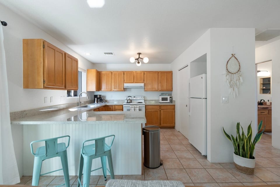 The full kitchen is fully stocked with everything you need!  