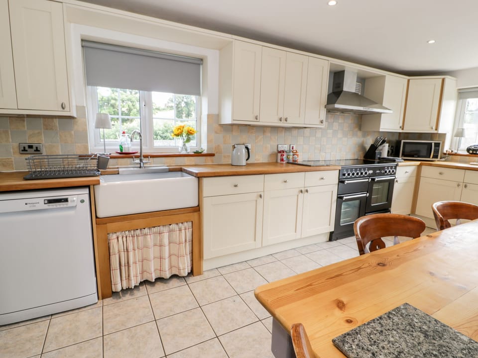 Fridge, dishwasher, electric kettle, toaster