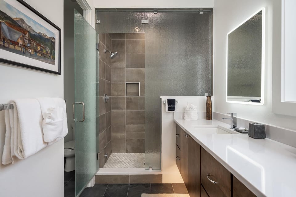 Large walk-in shower