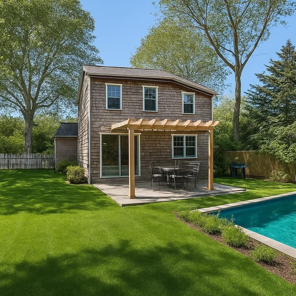 Grassy area for pets and lounging 