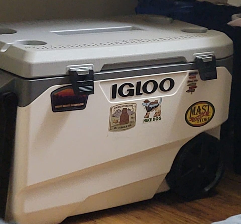 Cooler provided!  We left extra space, so add a sticker of your own!