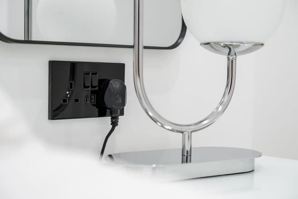 Bedroom 2 | No plug? No problem! The apartment is equipped with USB & USC sockets throughout, ensuring you can easily charge your devices without any hassle.