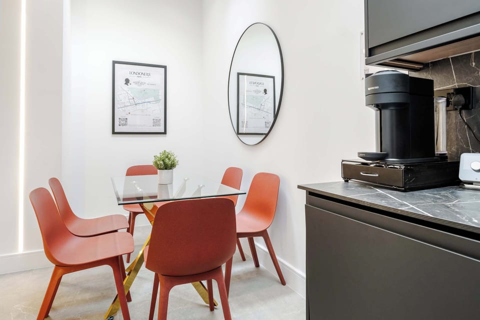 Full Kitchen | Treat yourself to a fully-equipped kitchen, ideal for any duration of stay. Revel in modern amenities such as a washer, dryer, dishwasher, espresso machine, and a fresh water dispenser.