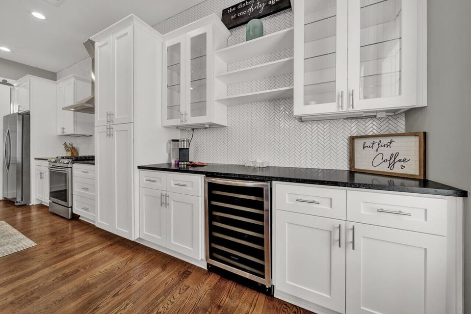 Wine fridge and buffet counter top to make you stay more convenient
